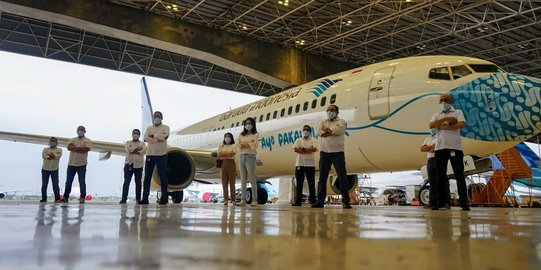 Garuda Indonesia Hadirkan Pesawat Bermasker Motif Batik Parang, ini Maknanya