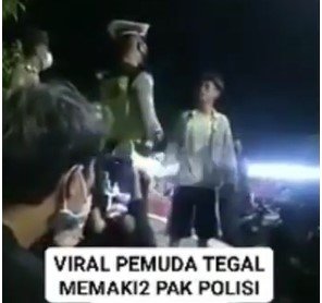 viral pemuda berani lawan polisi