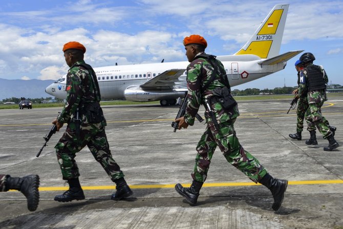 pasukan tni au latihan militer di aceh