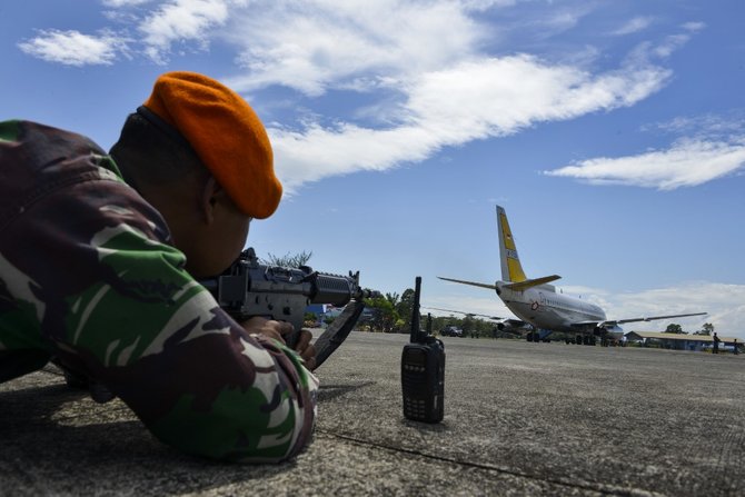 pasukan tni au latihan militer di aceh