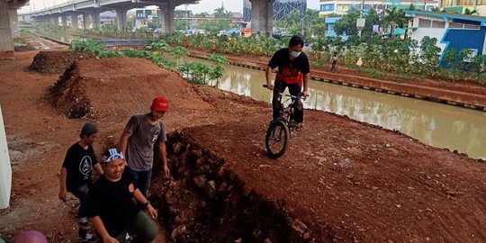 Lintasan Sepeda Jenis Pump Track Pertama di Jabodetabek Dibangun di Jaktim
