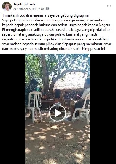 viral pria di ntt dihukum gantung kepala di bawah