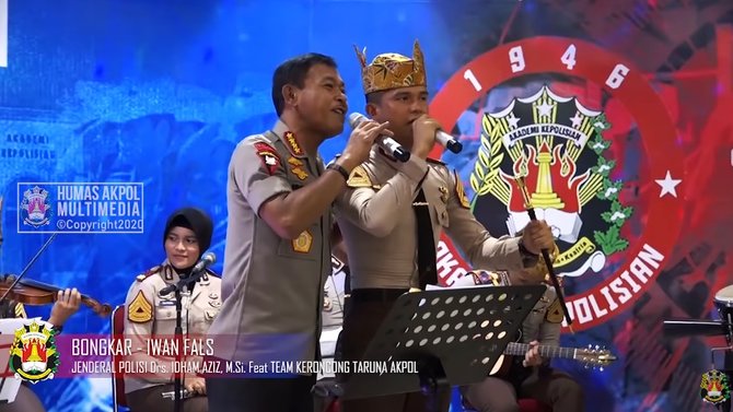 momen kapolri idham azis nyanyi bareng taruna akpol