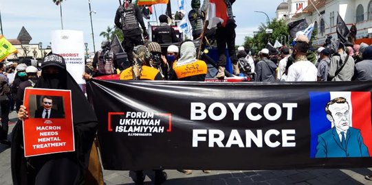 Aksi Mengecam Presiden Prancis Digelar di Yogyakarta