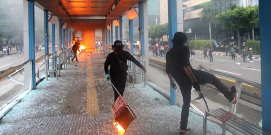 Polda Metro Dalami Video Viral Pembakar Halte Transjakarta HI