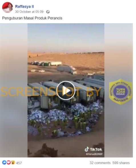 hoaks video penguburan massal produk prancis