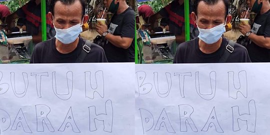 Bawa Tulisan di Pinggir Jalan, Kisah Pria Cari Donor Darah untuk Istrinya Bikin Haru