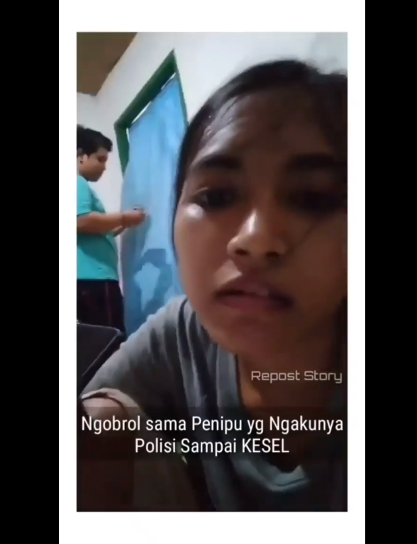 penipu mengaku polisi dikerjain seorang wanita