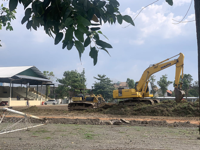 pembongkaran lapangan kottabarat solo