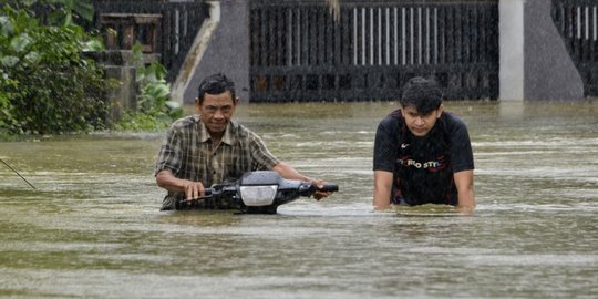 Sungai Krueng Langsa Aceh Meluap, 722 Unit Rumah Warga Terendam