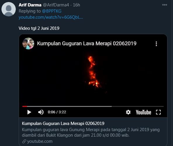 hoaks video letusan gunung merapi