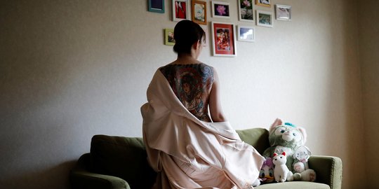 Potret Wanita Penggila Tato di Jepang Mendobrak Tabu