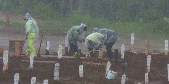 Jumlah Pemakaman Pasien Covid-19 Mulai Turun di TPU Pondok Ranggon