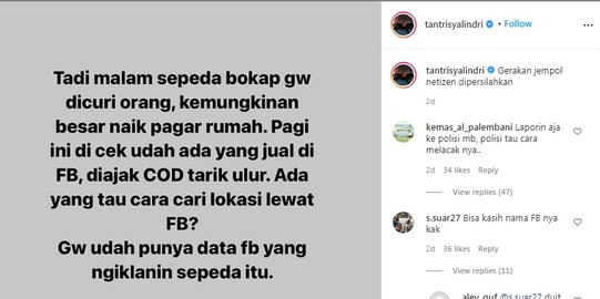 Pencuri Sepeda Orangtua Tantri Kotak Ditangkap, Pelaku Masih di Bawah Umur