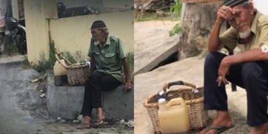 Kisah Pilu Kakek Tua Jualan Pempek, Rela Jalan Kaki 5 Kilometer Demi Hidupi Keluarga