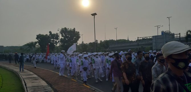 massa rizieq di bandara soekarno hatta