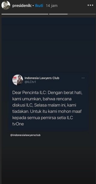 fadli zon pertanyakan alasan ilc bahas rizieq shihab dibatalkan
