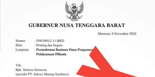 CEK FAKTA: Hoaks Gubernur NTB Minta Dana Pengamanan Pelaksanaan Pilkada 2020