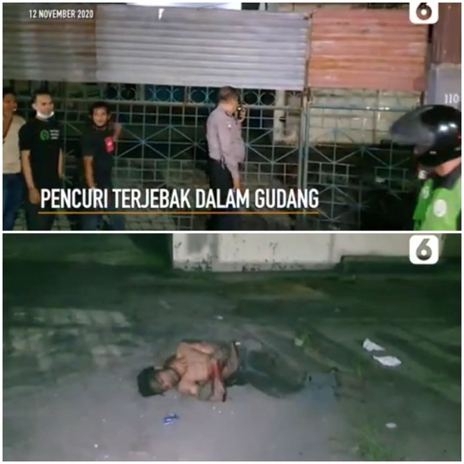 aksi pencuri di medan bikin ngakak terkunci di gudang dan nangis digelandang warga