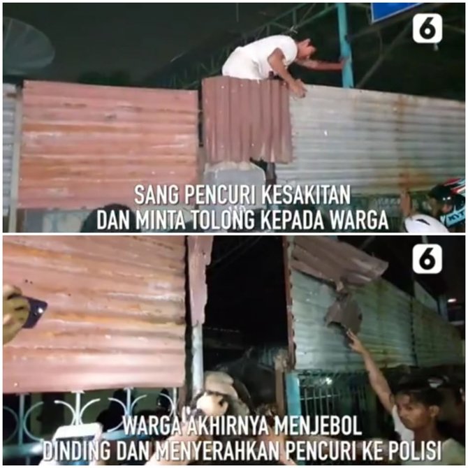 aksi pencuri di medan bikin ngakak terkunci di gudang dan nangis digelandang warga