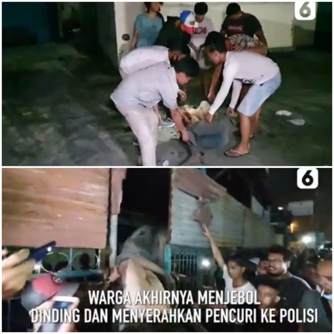 aksi pencuri di medan bikin ngakak terkunci di gudang dan nangis digelandang warga