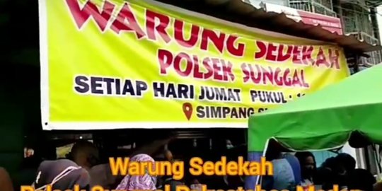 Inspiratif, Polsek Sunggal Ajarkan Warga Medan Semangat Berbagi Lewat Warung Sedekah