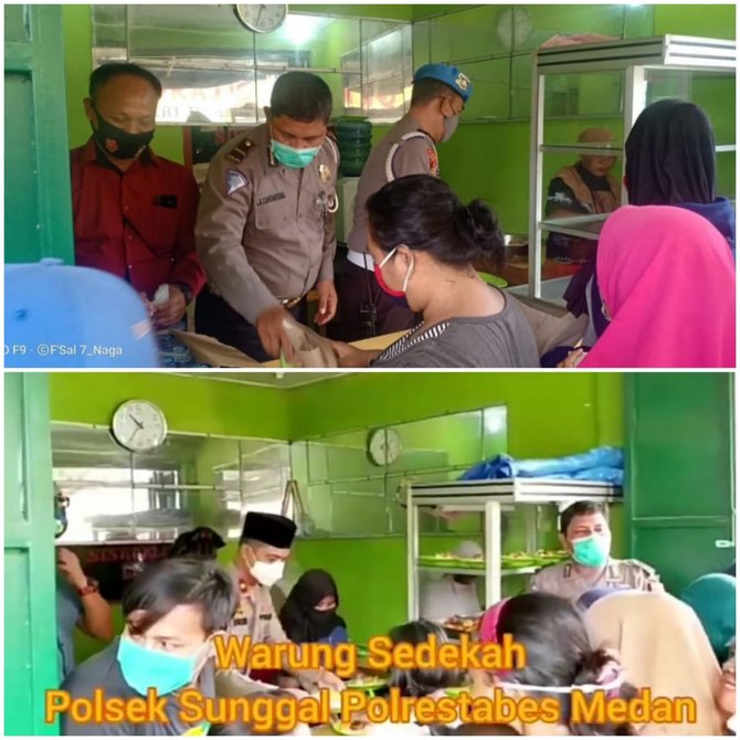 inspiratif polsek sunggal ajarkan warga medan semangat berbagi lewat warung sedekah