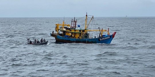 Satgas 115 Ringkus Kapal Ikan Malaysia di Perairan Pulau Berhala Sumut