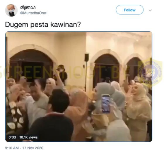 tangkapan layar video pesta pernikahan