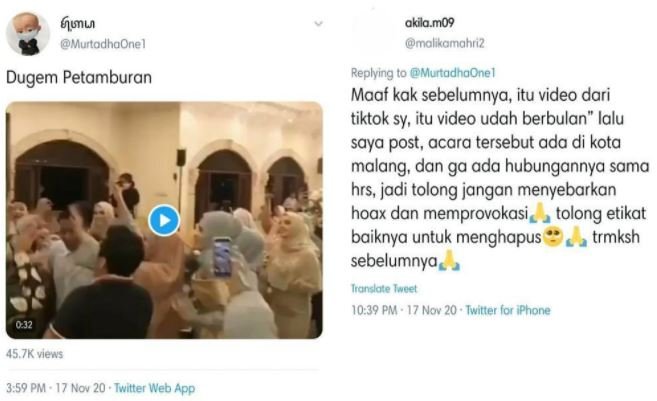 tangkapan layar video pesta pernikahan