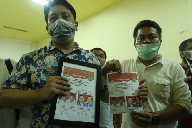 surat suara calon wali kota dan calon wakil wali kota medan