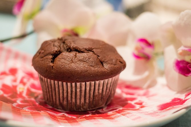 ilustrasi muffin cokelat