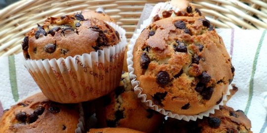 muffin dengan chocolate chunk