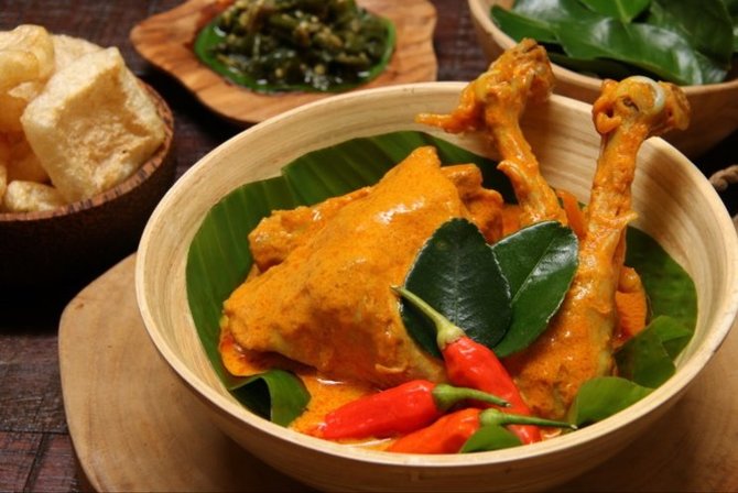 ilustrasi gulai ayam padang