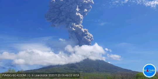 Gunung Api Ili Lewotolok Erupsi, Zona Bahaya Hingga 2 Km