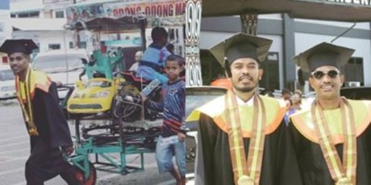 Tak Gengsi jadi Abang Odong-Odong Demi Biaya Kuliah, Pemuda Ini Akhirnya Wisuda