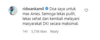 ridwan kamil beri doa untuk anies