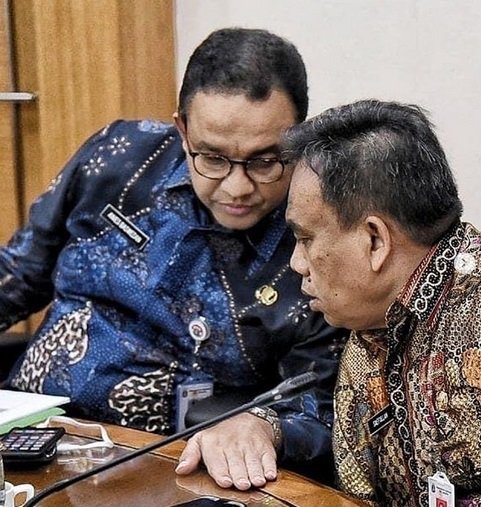 potret anies baswedan dan sekda dki