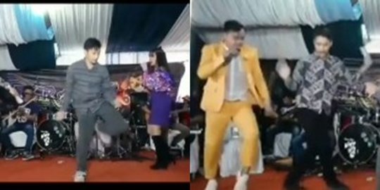 Viral 2 Pemuda Joget Dangdut Di Atas Panggung Bikin Ngakak, Anaknya ...