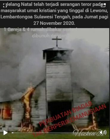 polisi tegaskan tidak benar gereja dibakar di sigi sulawesi tengah