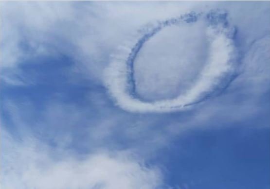 viral awan berbentuk cincin di kediri