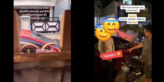 Parkir Sembarangan Depan Rumah, Pemilik Mobil Dikerjai Sampai Ketakutan & Cium Tangan
