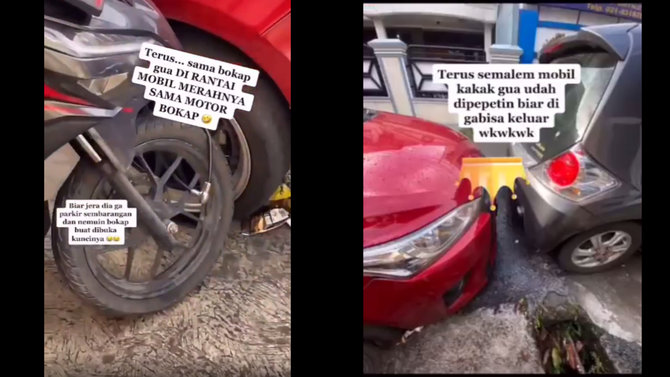 parkir sembarangan depan rumah