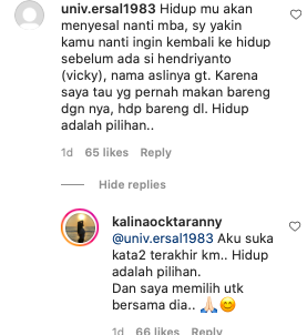 disebut akan menyesal pilih vicky prasetyo ini jawaban kalina ocktaranny