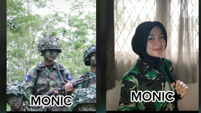 viral video perubahan wajah tni wanita