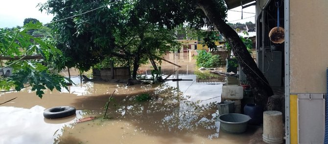 perum taman cikande terendam banjir