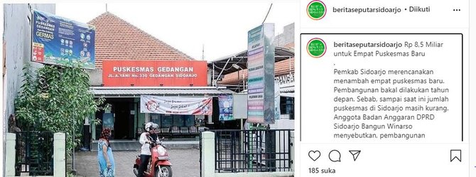 pemkab sidoarjo berencana bangun puskesmas baru