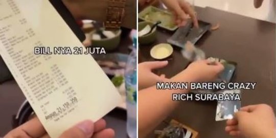 Viral Para Crazy Rich Surabaya Makan Habiskan Rp21 Juta, Langsung Rebutan Mau Bayar