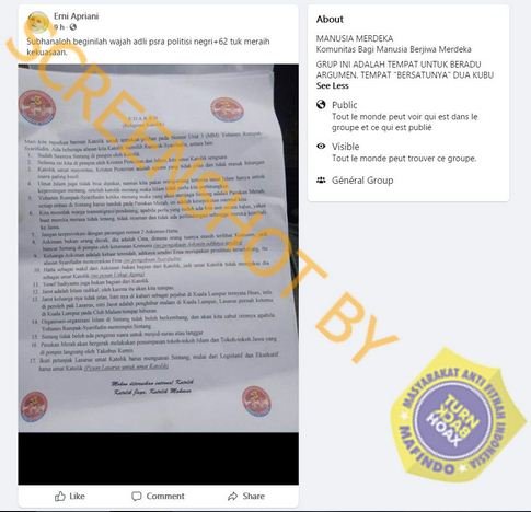 hoaks ajakan umat katolik memilih yohanes syarifudin di pilkada sintang