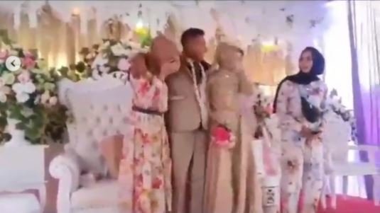 viral pengantin wanita tiba tiba nangis